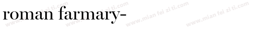 roman farmary字体转换